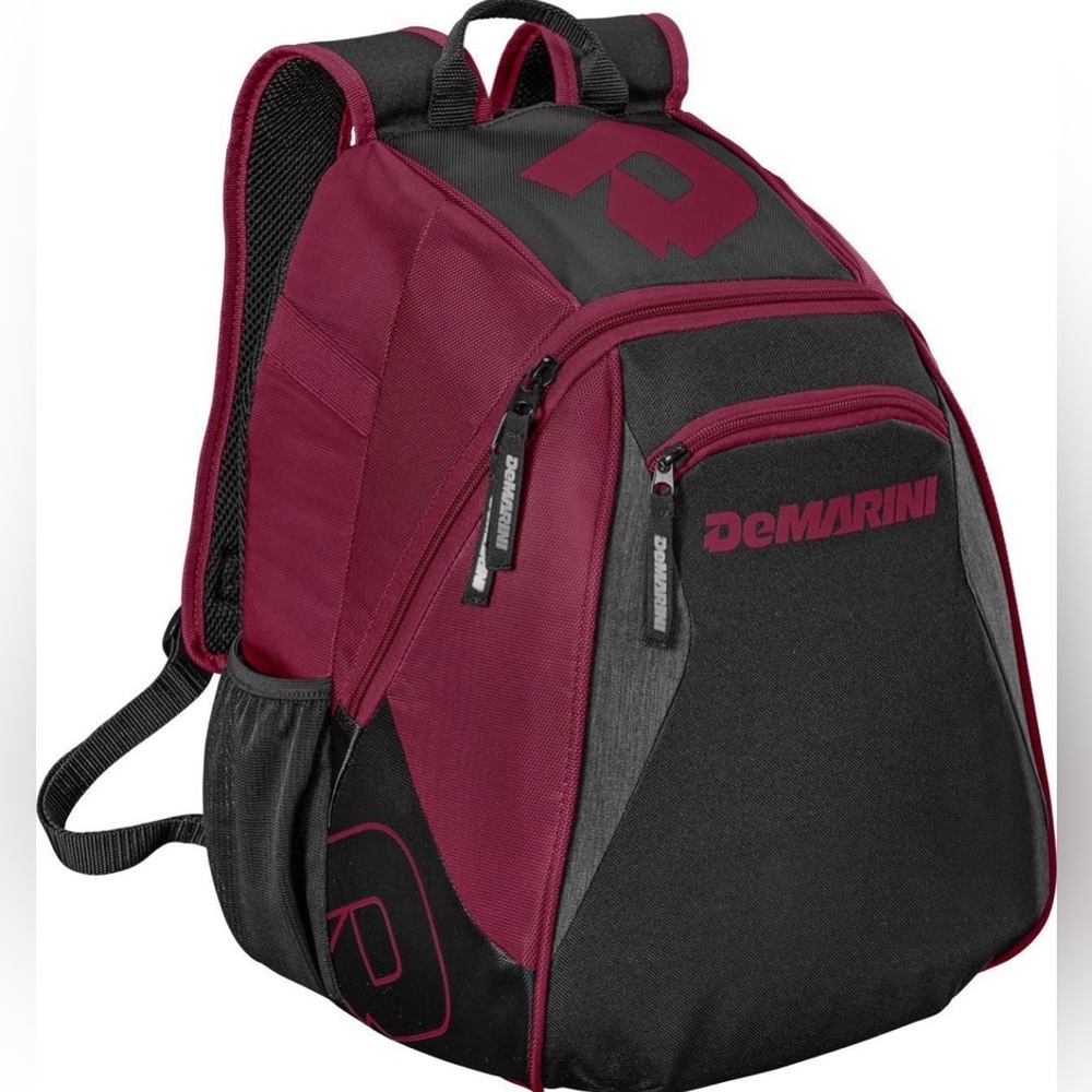 NWT DEMARINI BASEBALL VOODOO JUNIOR BACKPACK MAROON BLACK